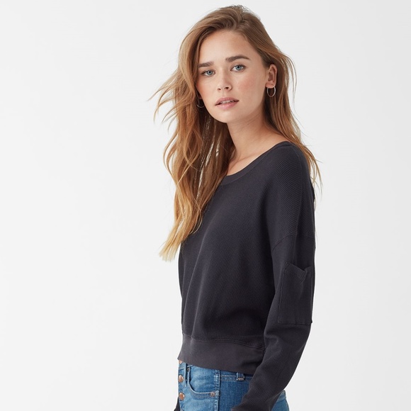 🆕️ Splendid Thermal Waffle Knit Tee Shirt Top - Picture 2 of 6